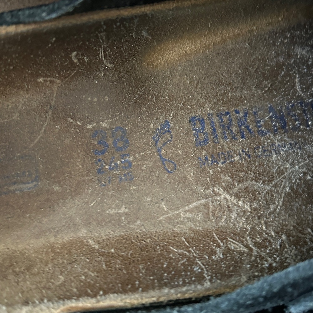 Birkenstock Black Suede Boston Clogs - Picture 4 of 8